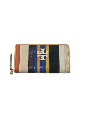 Tory Burch Balloon Stripe Zip Wallet